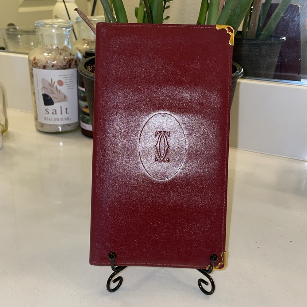 Cartier Must De Cartier Bordeaux Calfskin Leather Bifold Long Wallet - Picture 6 of 12